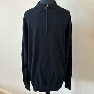 Maker & Company 100% merino wool navy 1/4 zip pullover sweater. XL.